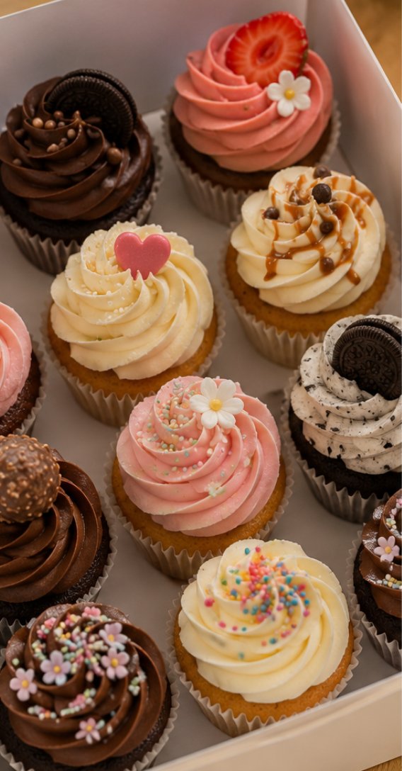 Assortiment de cupcakes décorés