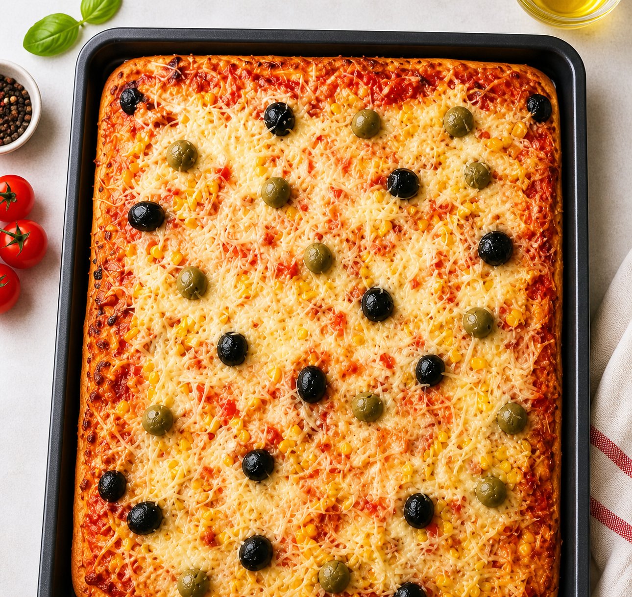 Pizza maison aux olives