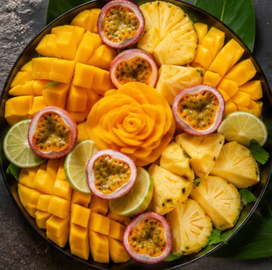Plateau exotique mangue passion ananas